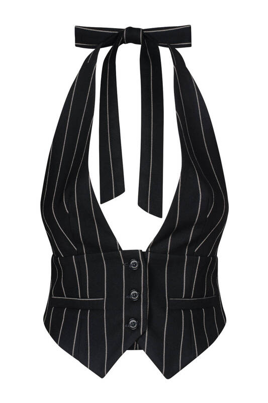 Busto fitted vest in stripes